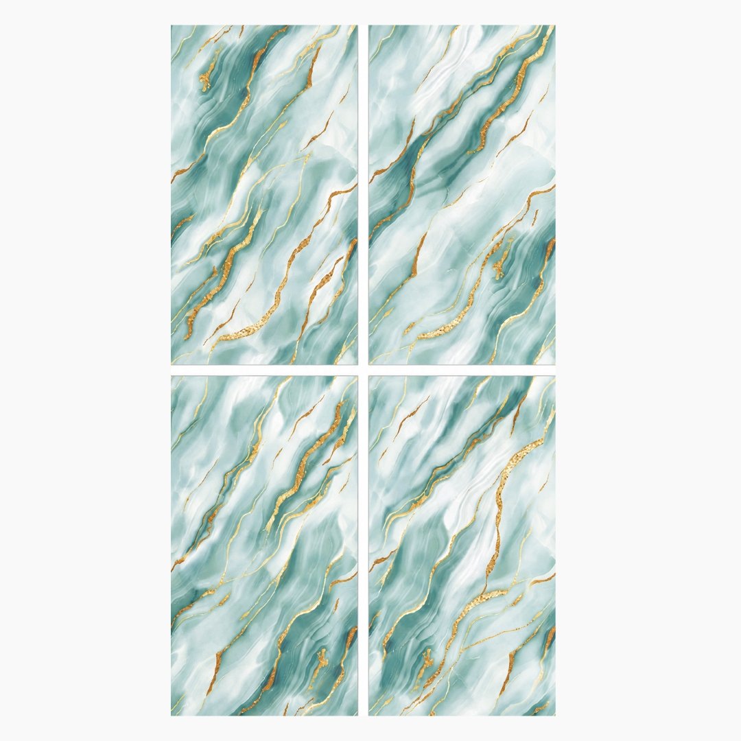 CA SQUARE AQUA GOLD, marble-look wall tile for bathroom (view 7)